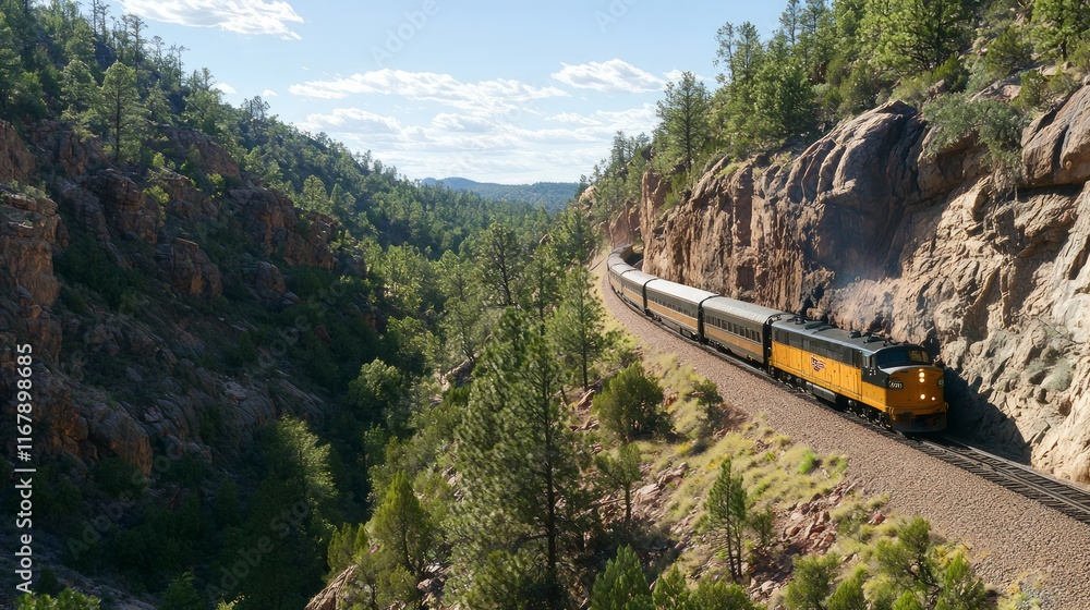 Journey Through the Majestic Mountains: Scenic Train Ride with Spectacular Views of Nature Journey Through the Majestic Mountains: Scenic Train Ride with Spectacular Views of Nature