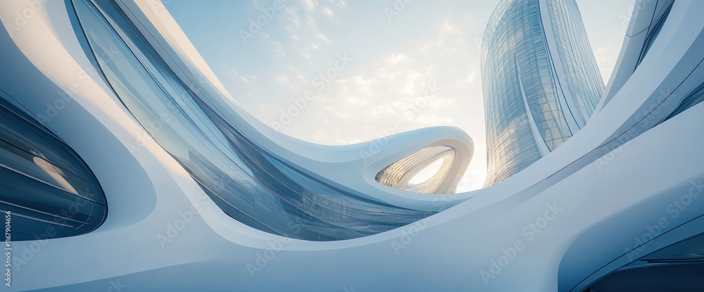 Abstract Modern Architecture, Futuristic Building Design Abstract Modern Architecture, Futuristic Building Design
