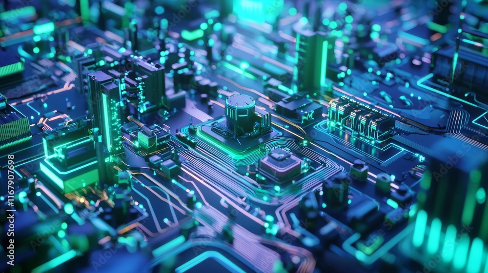 Futuristic Smart Grid System with Real-Time Data Analytics and Sustainable Power Sources 3D Render Digital Artwork Futuristic Smart Grid System with Real-Time Data Analytics and Sustainable Power Sources 3D Render Digital Artwork