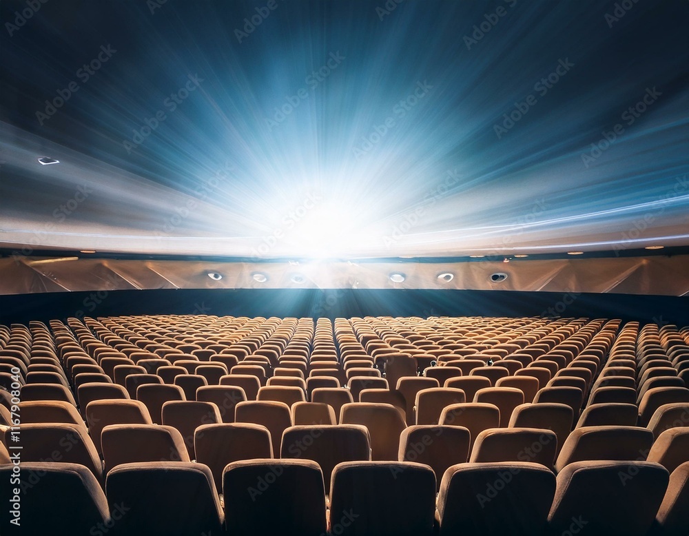Fototapeta premium modern cinematic experience with empty seats