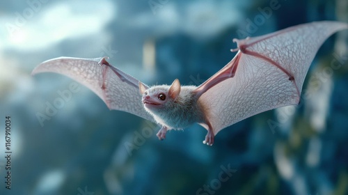 Adorable bat in flight: captivating nature and wildlife imagery for inspiration photo