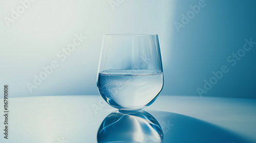 少しの水-ガラス、コップ