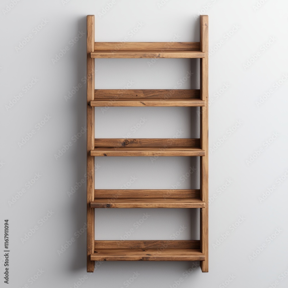 Minimalist Wooden Shelf with Five Tiers for Modern Home Decor Minimalist Wooden Shelf with Five Tiers for Modern Home Decor