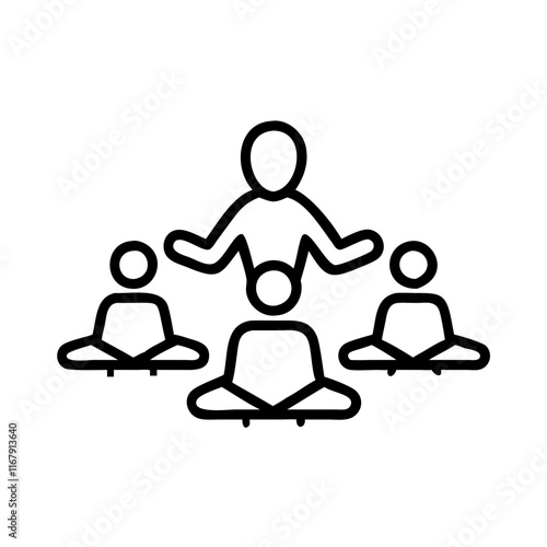 Yoga Session in Park with Bokeh Nature Background and Copy Space concept as Depict a group of diverse individuals participating in a yoga session in a park with a bokeh nature background enhancing the