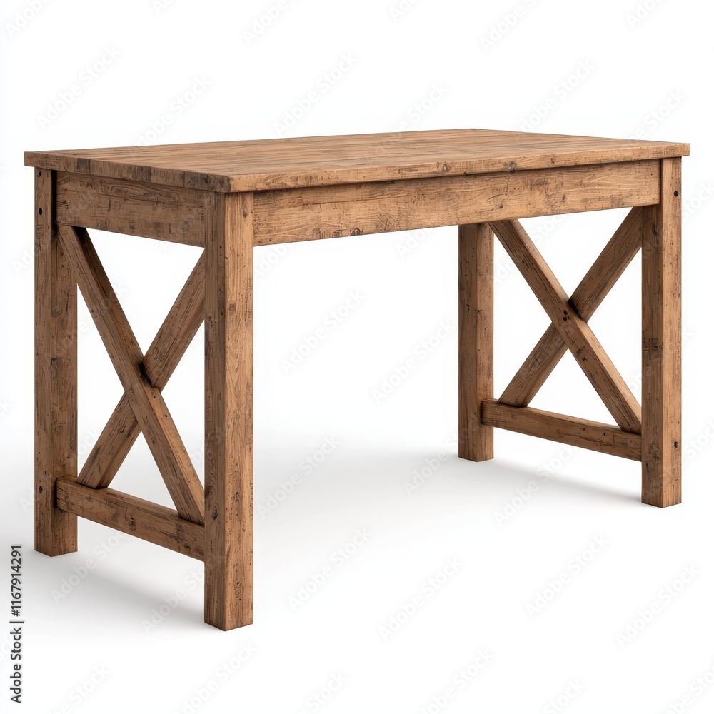 Rustic wooden dining table with farmhouse style design Rustic wooden dining table with farmhouse style design