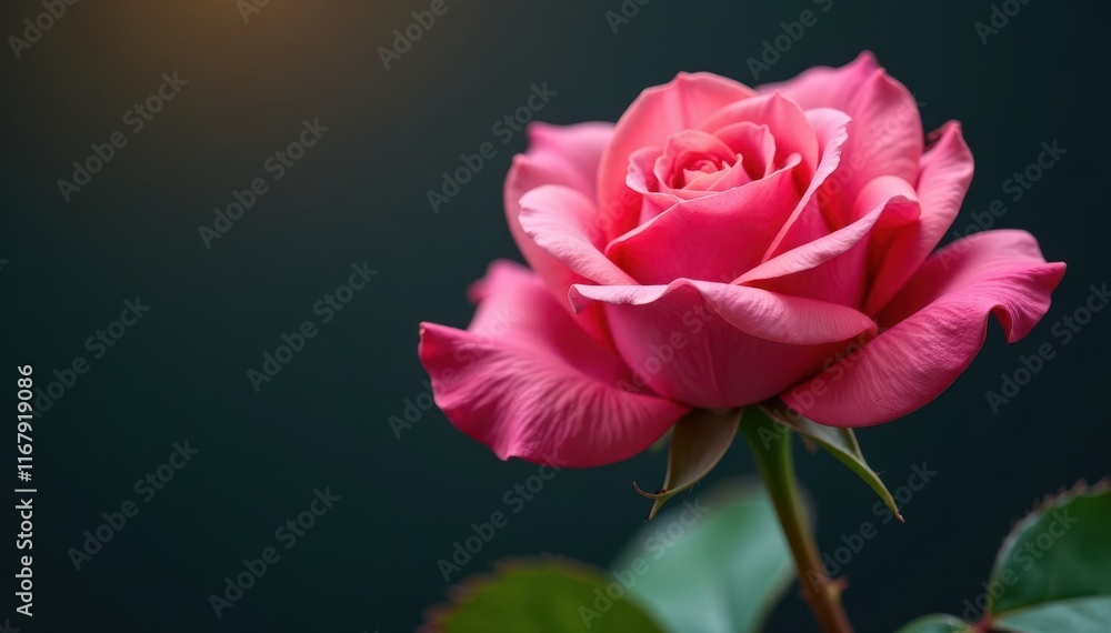 Delicate rose petals unfolding from a thorny stem, natural, flowers Delicate rose petals unfolding from a thorny stem, natural, flowers