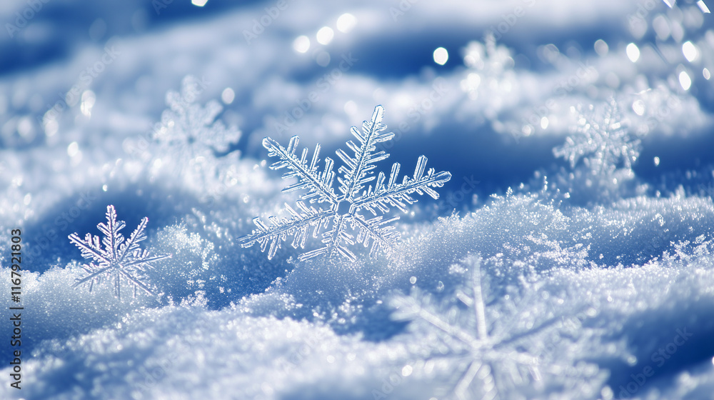 Snowflakes on snow Snowflakes on snow