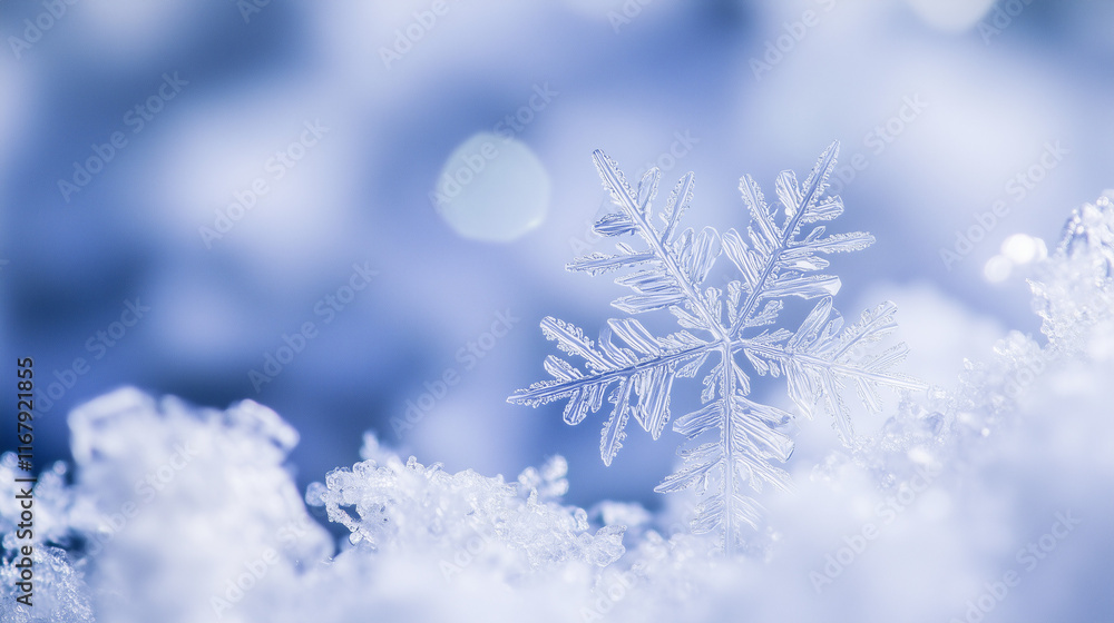 Snowflakes on snow Snowflakes on snow
