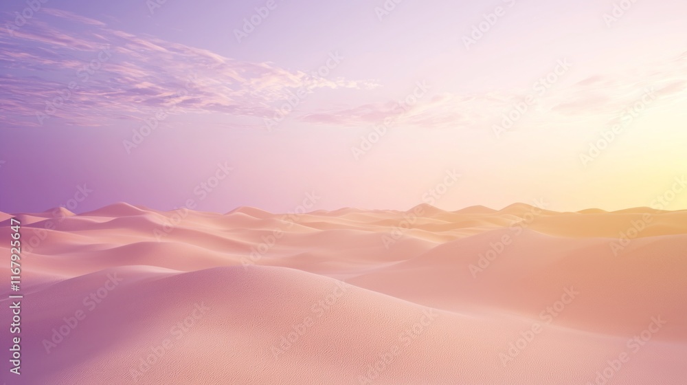 Ethereal Energies: Futuristic Desert Landscape with Delicate Dunes and Chromatic Shifts Ethereal Energies: Futuristic Desert Landscape with Delicate Dunes and Chromatic Shifts