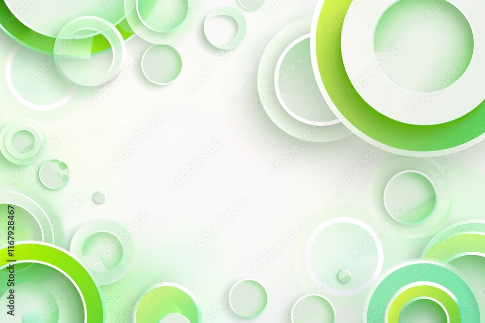 Abstract green and white circles on a light background. Perfect for modern designs. Abstract green and white circles on a light background. Perfect for modern designs.