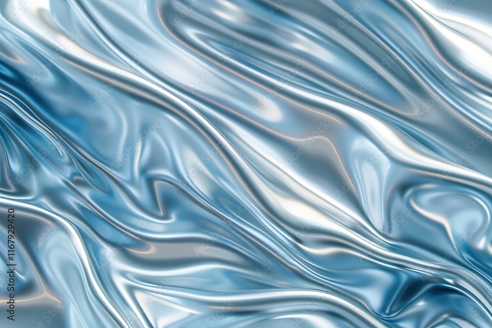 Abstract blue and silver flowing fabric texture. Perfect for backgrounds or design elements. Abstract blue and silver flowing fabric texture. Perfect for backgrounds or design elements.