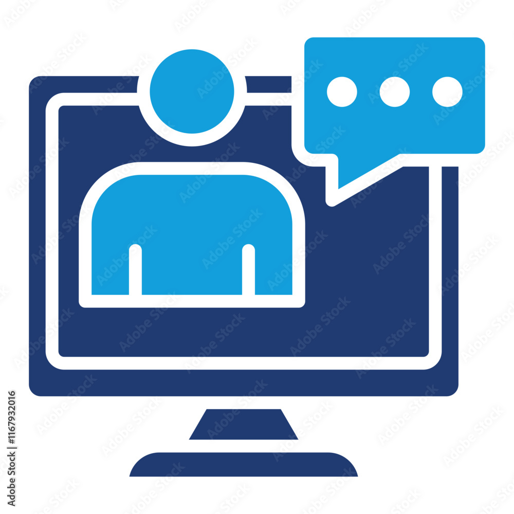 Online Counseling Icon Element For Design Online Counseling Icon Element For Design