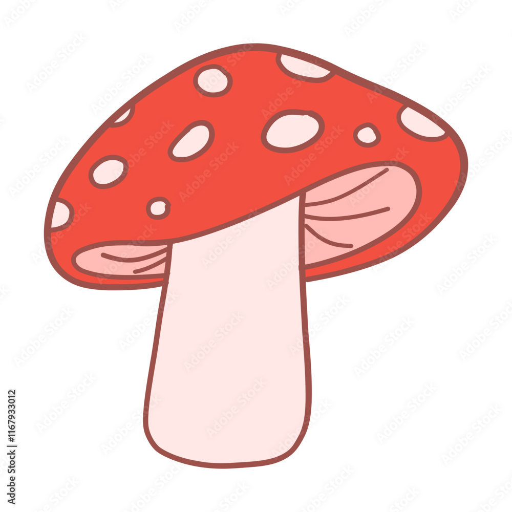 Cartoon mushroom vector illustration Cartoon mushroom vector illustration