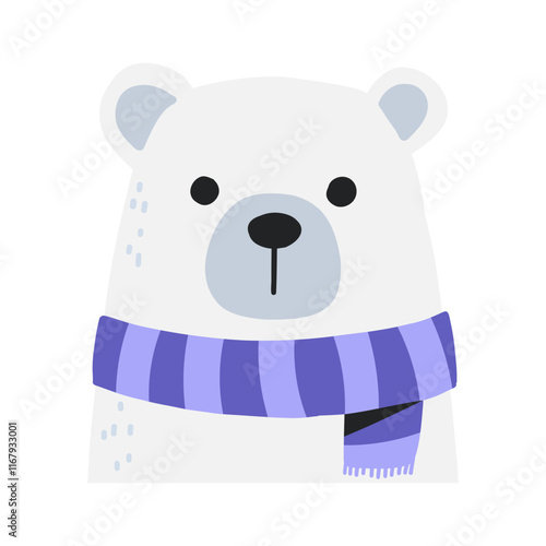 Polar bear with scarf