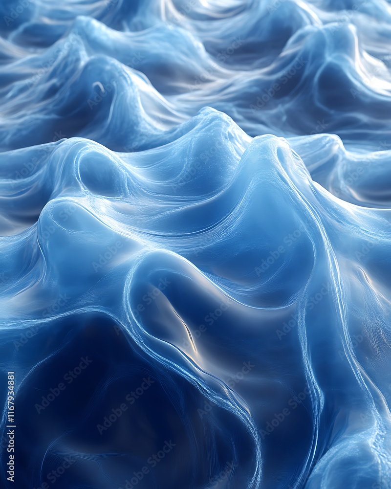 Obraz premium Abstract blue wavy texture background.