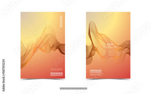 VERTICAL BACKGROUND 37 EDITABLE COLORFUL COVER DESIGN, WITH FLUID WIREFRAME ARTWORK FOR A LOT OF DESIGN NEEDS