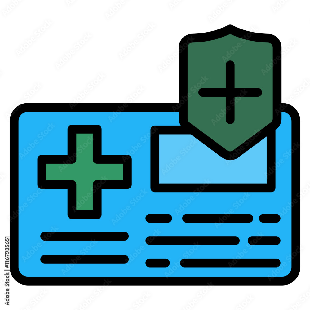 Fototapeta premium Healthcare Card Icon