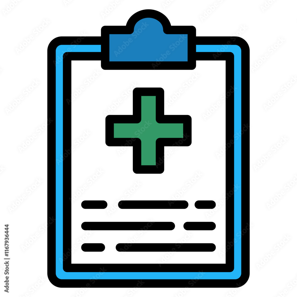 Obraz premium Health Record Icon