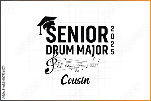 Senior Drum Major Family 2025 T-Shirt Design