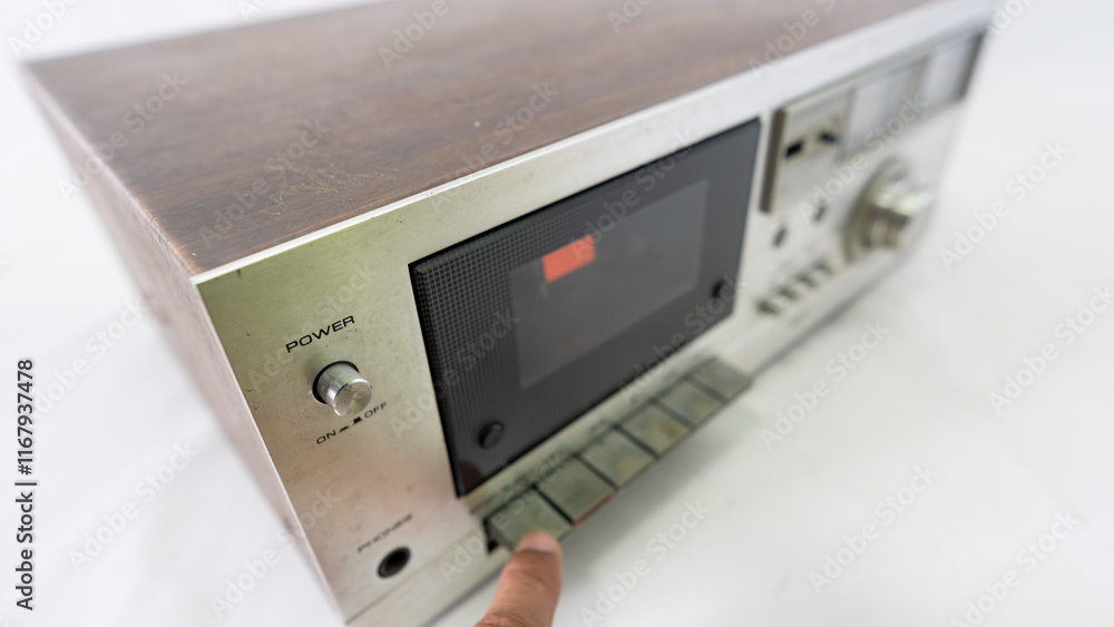 Fototapeta premium Professional Equipment Tape Deck for Cassette Tape with Multiple Controls