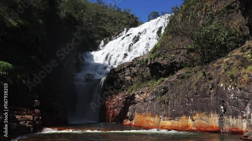 cachoeira na cidade de Alto Paraiso de Goiás, região da Chapada dos Veadeiros, Estado de Goiás, Brasil