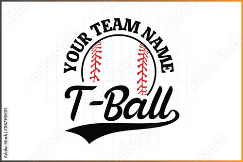 T-Ball Custom Logo Template Baseball Sports Logo