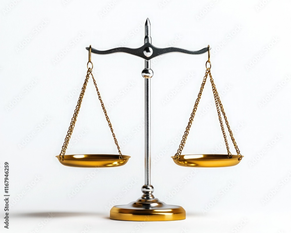 A balanced scale symbolizing justice and fairness, often associated with legal systems and moral principles. A balanced scale symbolizing justice and fairness, often associated with legal systems and moral principles.