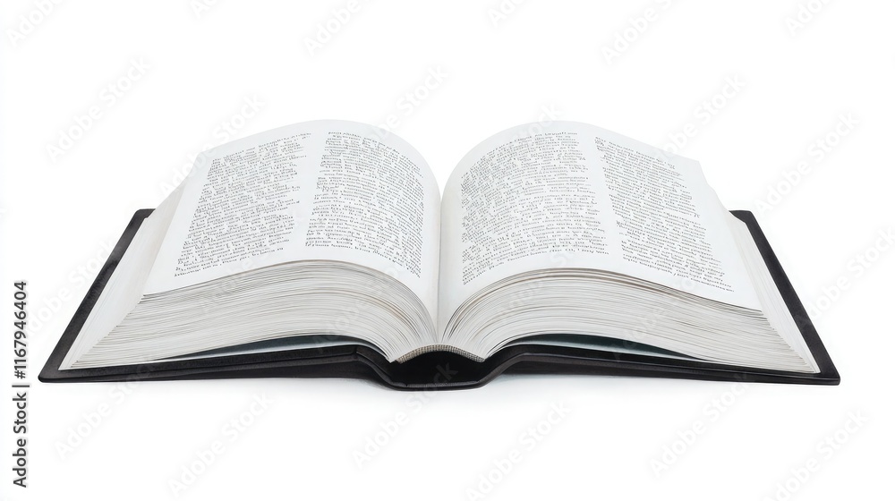 An open book with visible text, showcasing its pages and binding, resting on a flat surface. An open book with visible text, showcasing its pages and binding, resting on a flat surface.