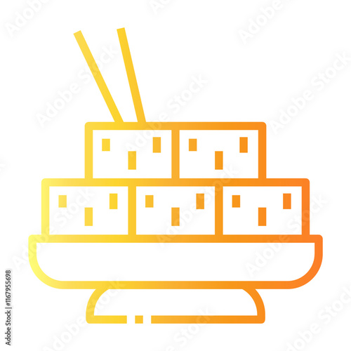 southease asia tofu Line Gradient Icon