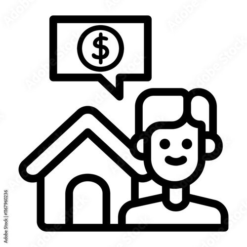mortage Line Icon