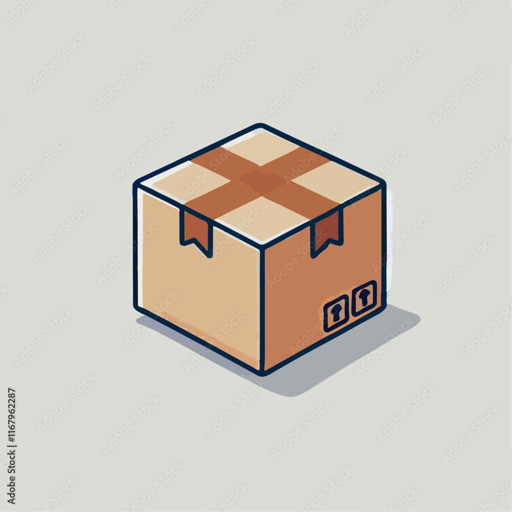 Obraz premium illustration of a cardboard box
