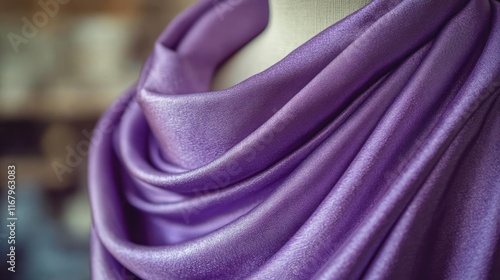 A close-up of fabric draping beautifully on a mannequin, ready for tailoring photo