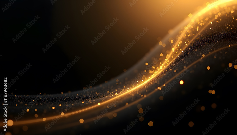 Fototapeta premium Radiant Black and Gold Gradient with Polished Texture