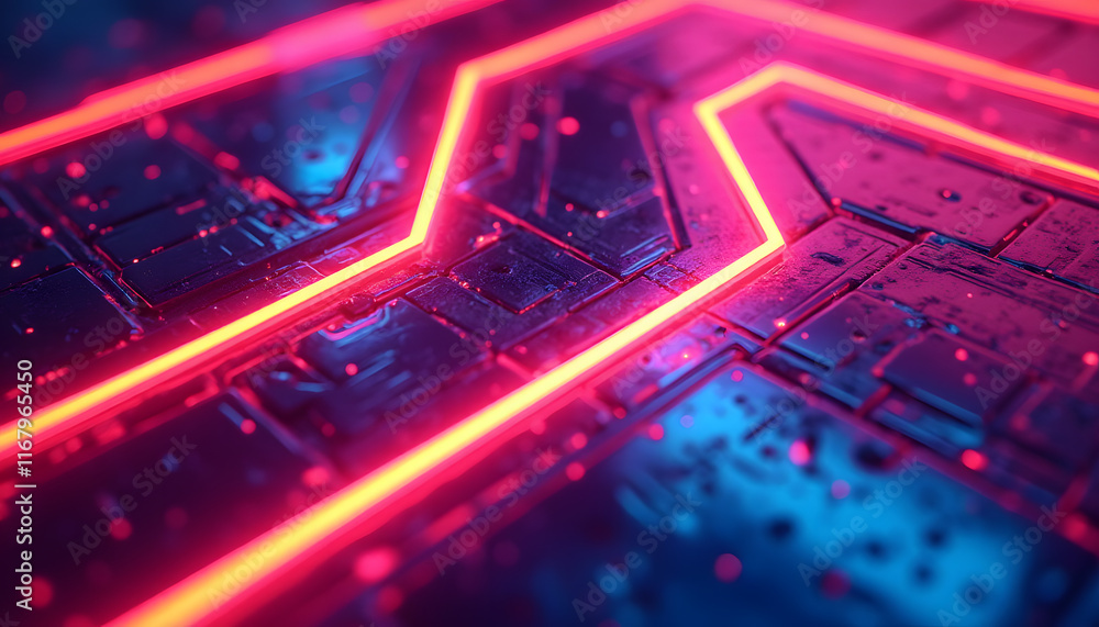 Dynamic Chevron Lines with Gradient Neon Colors Dynamic Chevron Lines with Gradient Neon Colors