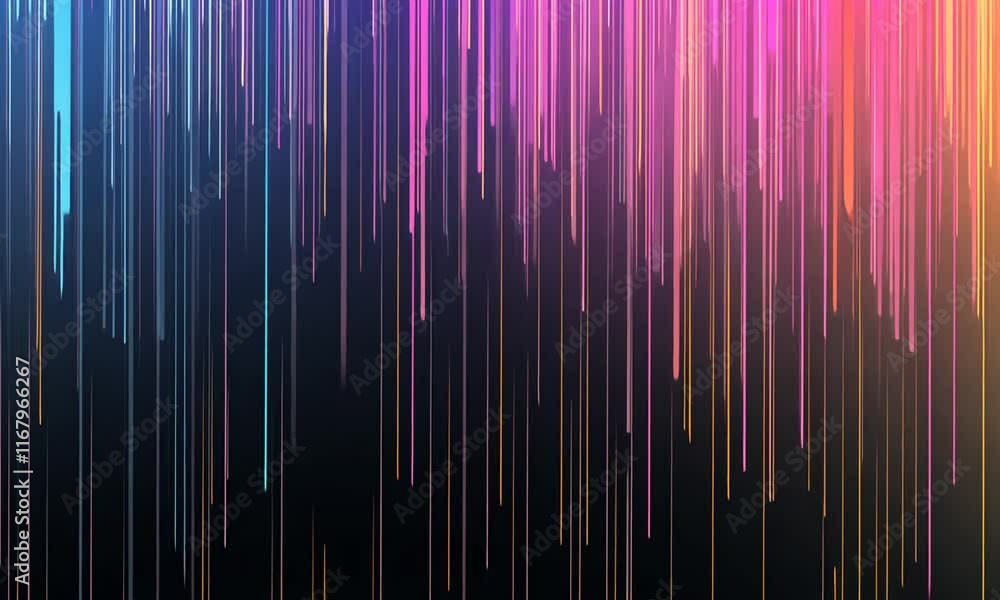 Abstract Colorful Vertical Lines Rain Digital Art Abstract Colorful Vertical Lines Rain Digital Art