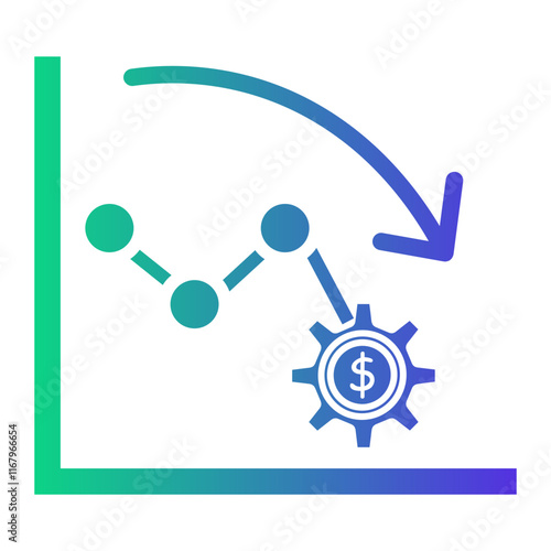 depreciation Gradient icon