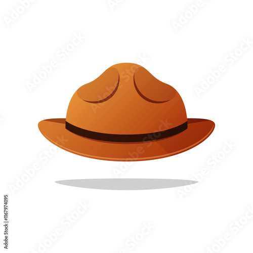 Canadian ranger hat vector isolated on white background.