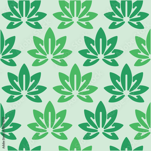 Plant Cannabis modern pattern background illustration vector design template