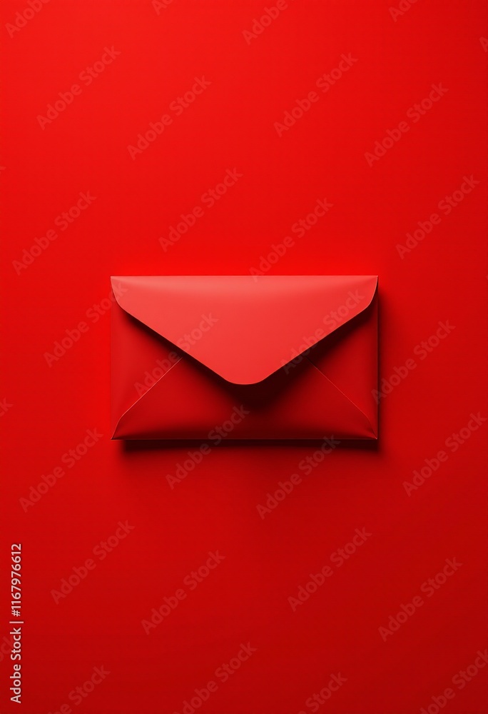 Vibrant Red Envelope Isolated on a Clean Background: Perfect for High-Quality Prints and Digital Designs Vibrant Red Envelope Isolated on a Clean Background: Perfect for High-Quality Prints and Digital Designs