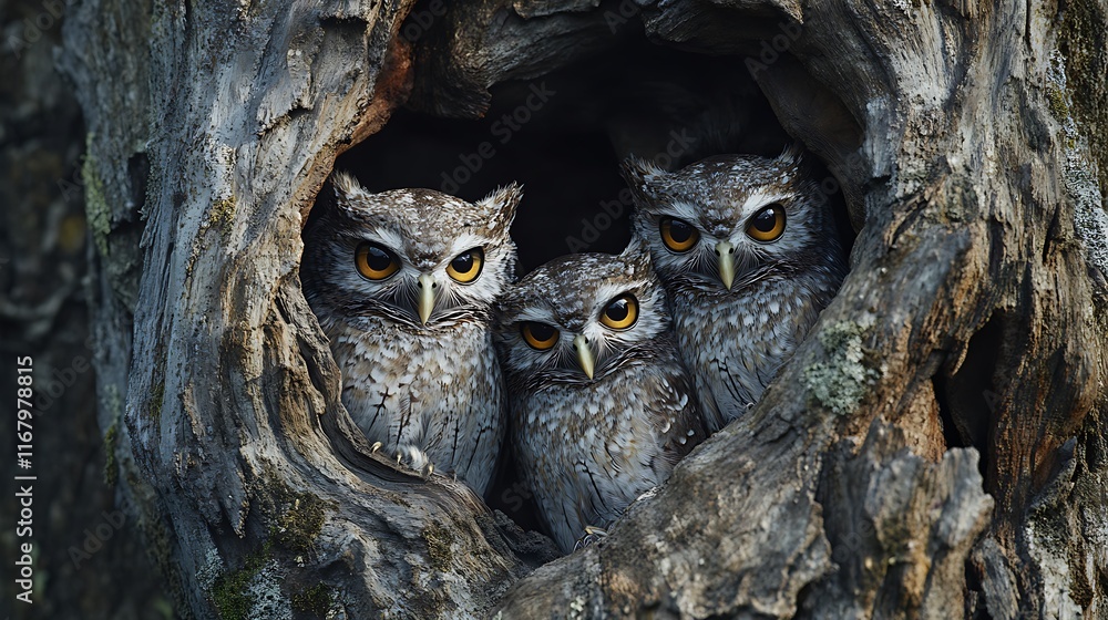 Three Owls in a Hollow Tree Three Owls in a Hollow Tree