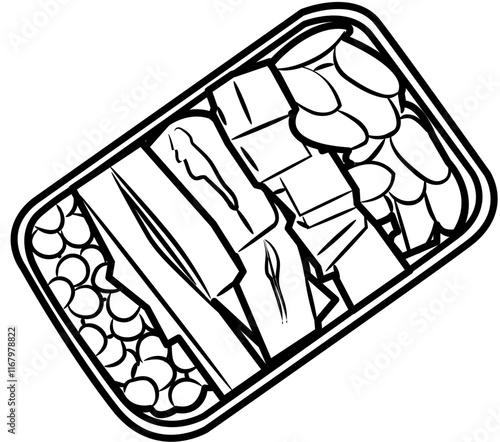 Food meal prep coloring page