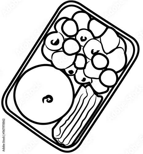 Food meal prep coloring page