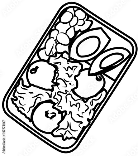 Food meal prep coloring page
