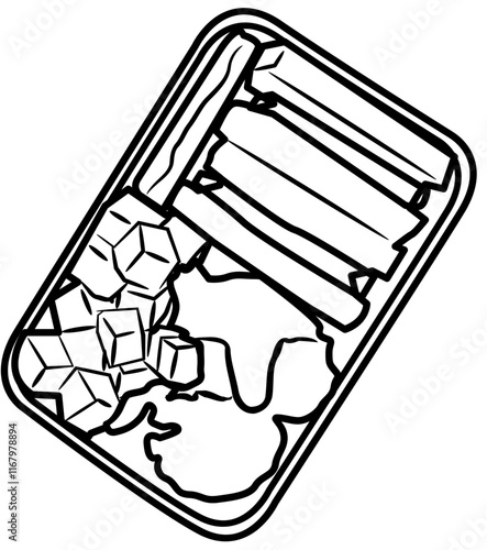 Food meal prep coloring page