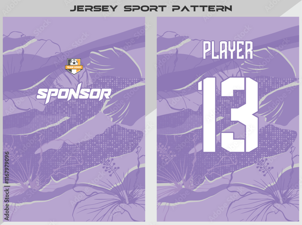 Naklejka premium Sports Jersey Shirt Design Ready To Print - For Sublimation