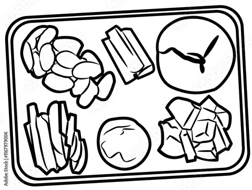 Food meal prep coloring page