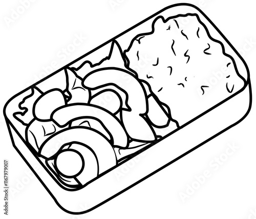 Food meal prep coloring page