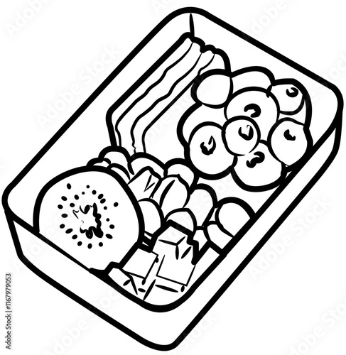 Food meal prep coloring page