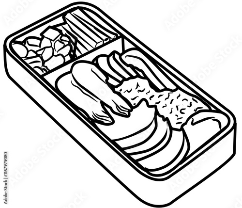 Food meal prep coloring page
