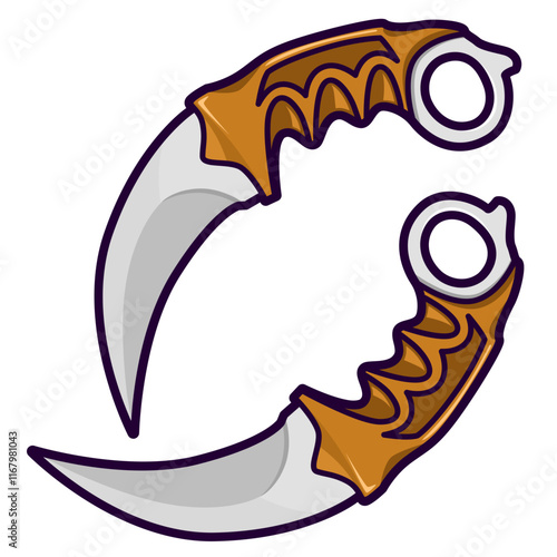 combat weapon cartoon illustration